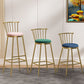 Glam Backrest Armless Counter Stool Iron Bar Stool with Velvet Cushion and Pedal for Cafe Clearhalo 'Bar Furniture' 'Bar Stools' 'bar_stools' 'furn' 'furn_bar_stools' 'Furniture' 'Kitchen & Dining Furniture' 1200x1200_89e2bee3-ecd7-400a-a9fa-ed22c1bc0087