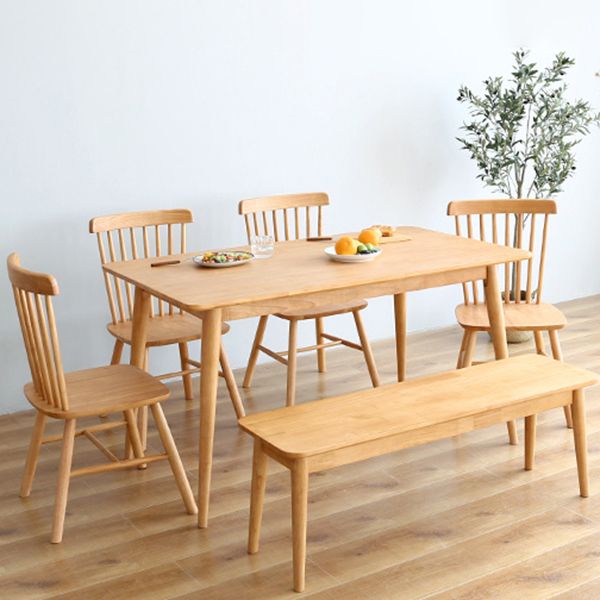 Rectangle Wooden Dining Table Modern Balata Wood Table with 4 Legs for Restaurant Clearhalo ' dining_table' 'Dining Tables & Seating' 'Dining Tables' 'furn' 'furn_dining_table' 'Furniture' 'furniture_dining_table' 'Kitchen & Dining Furniture' 'kitchen&dining_furn' 'kitchen' 'kitchen_dining_table' 1200x1200_89e327be-8201-40b7-a694-0544e79f1fe5