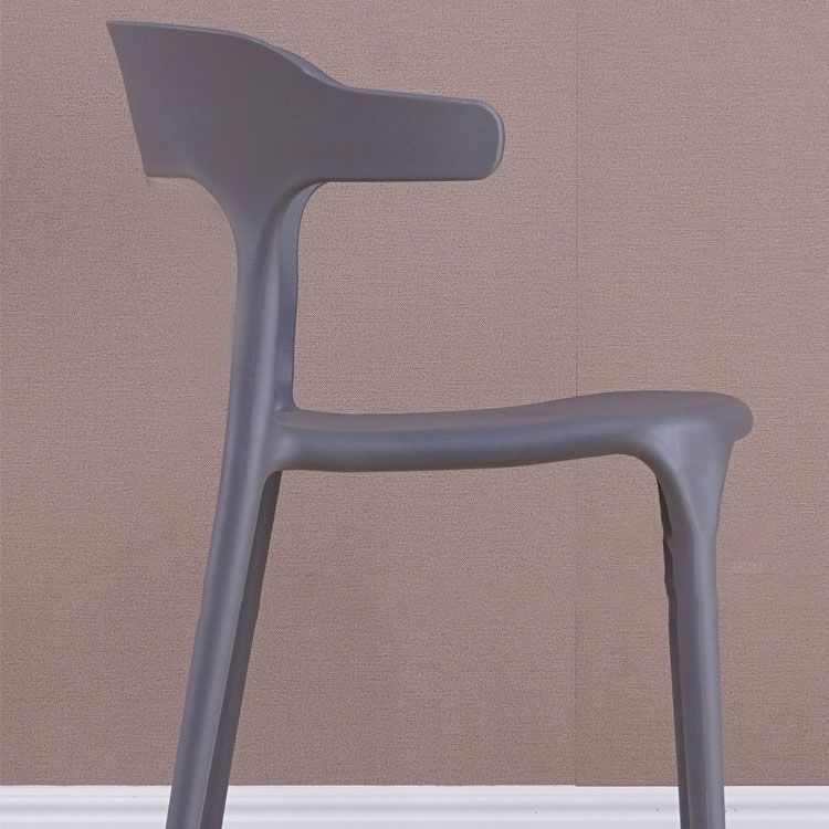 Contemporary Restaurant Plastic Arm Chair Matte Finish Open Back Dining Chair Clearhalo ' kitchen&dining_furn' 'Dining Chairs' 'Dining Tables & Seating' 'dining_chair' 'Furniture' 'furniture_dining_chair' 'Kitchen & Dining Furniture' 'kitchen' 1200x1200_89e42ec2-0ff2-4f64-992c-b04a1b40dc80