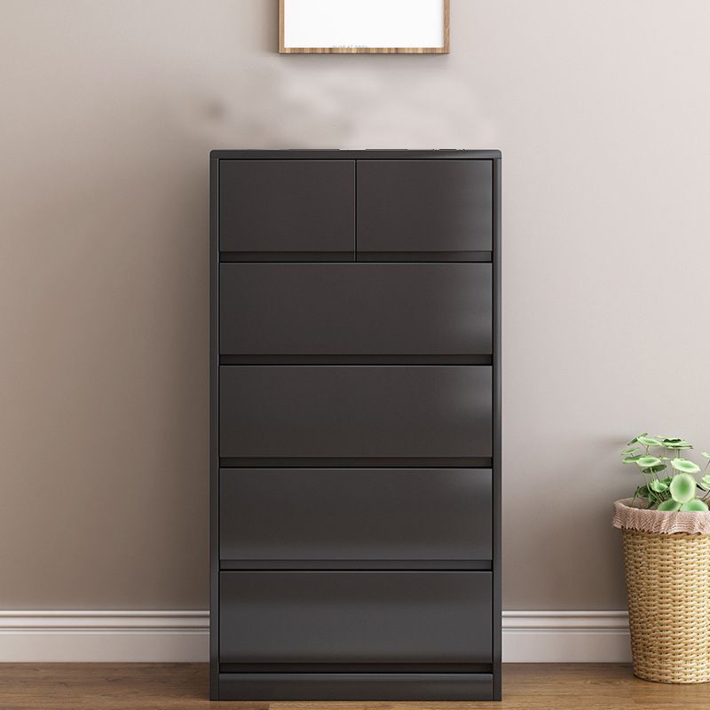 Rubberwood -Akzentkiste mit Schubladen 23,62 "lange zeitgenössische Brust