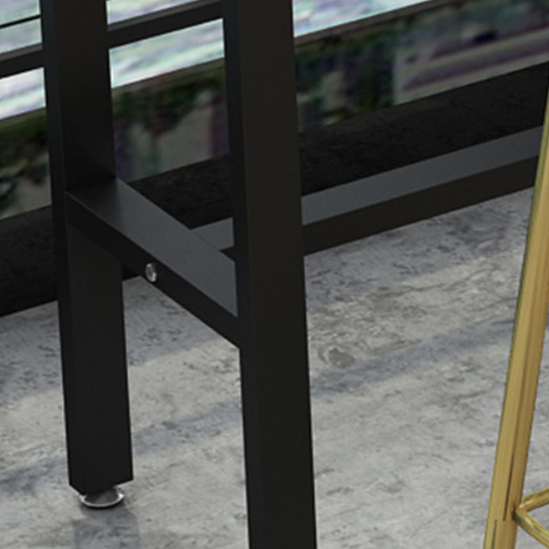 Stenen bar eettafel glam rectangle balk tafel met schroefvoetstuk voor woonkamer