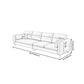 4-Seater Square Arm Sofa 92.1"/106.3" Wide Cushions Extra Long Slipcovered Sofa Clearhalo 'furn' 'furn_sofas' 'Furniture' 'furniture_sofas' 'kitchen' 'kitchen_sofas' 'Living Room Furniture' 'Sofa' 'sofas' 1200x1200_89e768dc-7323-4394-904e-3e93ab668254