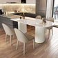 Glam Free Form Sintered Stone Dining Table White Standard Dining Table for Kitchen Clearhalo ' dining_table' 'Dining Tables & Seating' 'Dining Tables' 'furn' 'furn_dining_table' 'Furniture' 'furniture_dining_table' 'Kitchen & Dining Furniture' 'kitchen&dining_furn' 'kitchen' 'kitchen_dining_table' 1200x1200_89e7df02-5c1d-4f0d-ab36-2759967df08b