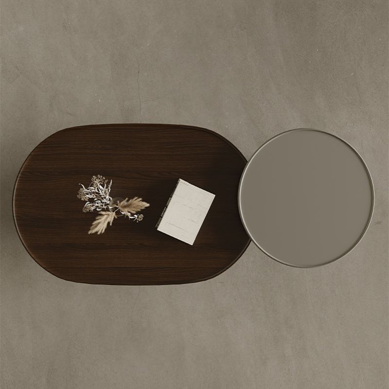 Table de cocktail contemporaine sur pied Table de cocktail basse en bois