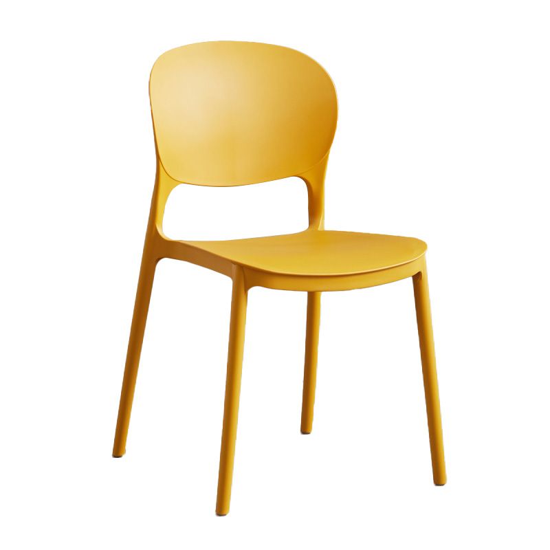 Scandinavian Plastic Armless Dining Chair Stackable Dining Side Chairs (Set of 4) Clearhalo ' kitchen&dining_furn' 'Dining Chairs' 'Dining Tables & Seating' 'dining_chair' 'furn' 'furn_dining_chair' 'Furniture' 'furniture_dining_chair' 'Kitchen & Dining Furniture' 'kitchen' 1200x1200_89eb118a-1818-489a-bb69-7239e1fe437a