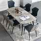 Metal Contemporary Rectangular Dining Table Grey Sintered Stone Table with Metal Legs Clearhalo ' dining_table' 'Dining Tables & Seating' 'Dining Tables' 'furn' 'furn_dining_table' 'Furniture' 'furniture_dining_table' 'Kitchen & Dining Furniture' 'kitchen&dining_furn' 'kitchen' 'kitchen_dining_table' 1200x1200_89eb25b3-fb95-4455-8f0f-57f6b37d5892