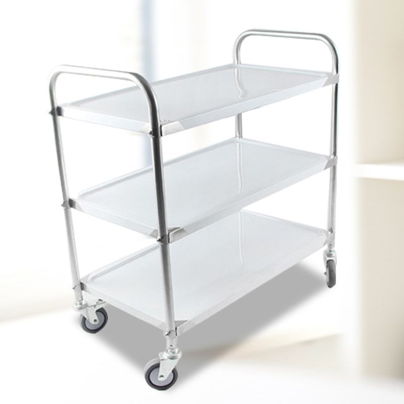 Modern Stainless Steel Prep Table Rectangular Rolling Prep Table for Dining Room