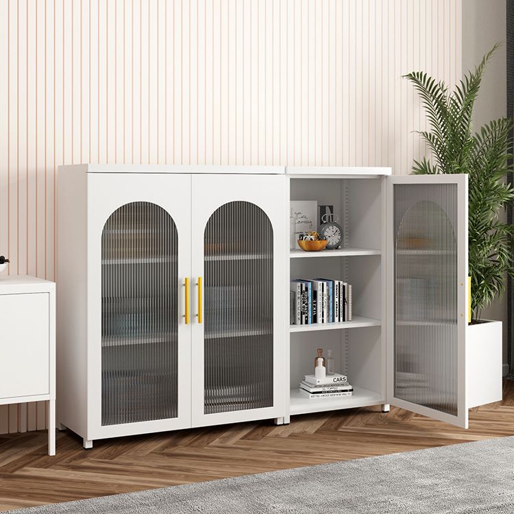 Scandinavian Metal Bookshelf Standard Closed Back Bookcase with Cabinets Clearhalo 'Bookcases' 'furn' 'furn_bookcases' 'Furniture' 'Office Furniture' 1200x1200_89eefeff-96d8-436c-a00f-6a7eefe8df58