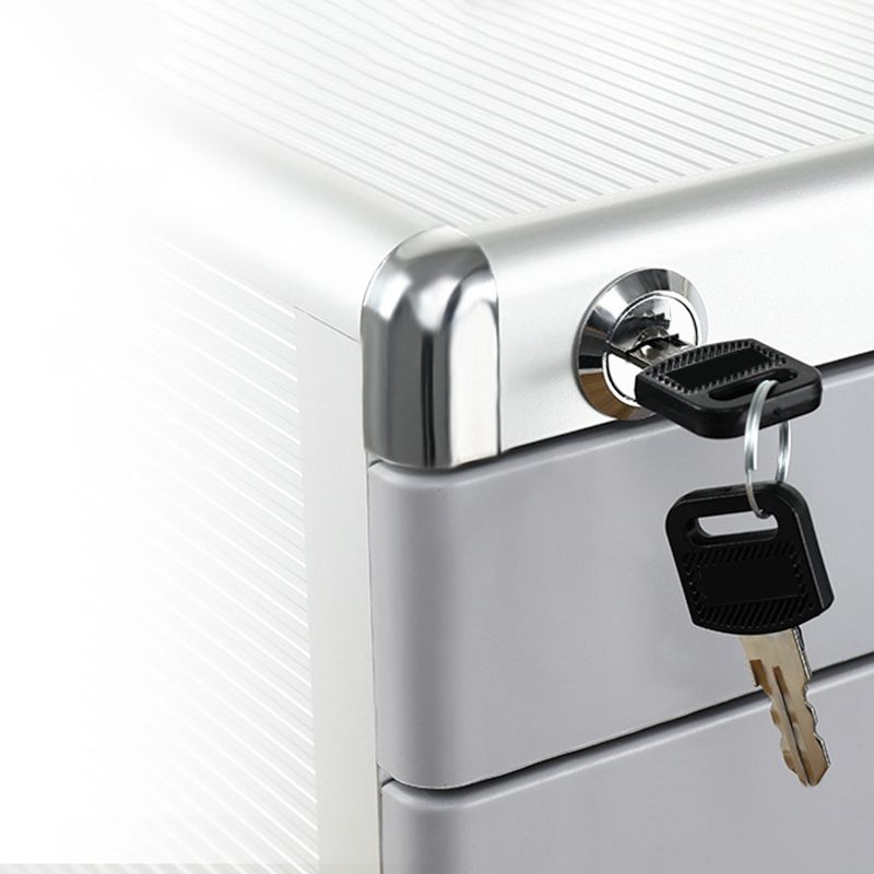 Mobile moderno mobile laterale di cassetti argento per la casa o l'ufficio