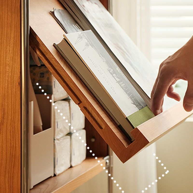 Contemporary Solid Wood Bookcase Closed Back Bookshelf with Cabinets Clearhalo 'Bookcases' 'furn' 'furn_bookcases' 'Furniture' 'Office Furniture' 1200x1200_89f1eaea-0d5d-4a33-afee-0045ae281149