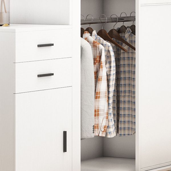 Hedendaagse stijl Garderobe Armoire wit ontworpen houten garderobe met lade