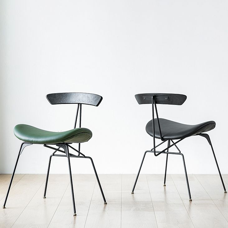 Industrial Upholstered Home Side Chair Matte Finish Open Back Dining Chairs Clearhalo ' kitchen&dining_furn' 'Dining Chairs' 'Dining Tables & Seating' 'dining_chair' 'furn' 'furn_dining_chair' 'Furniture' 'furniture_dining_chair' 'Kitchen & Dining Furniture' 'kitchen' 1200x1200_89f2e951-0d4e-4449-9956-7455985f18af