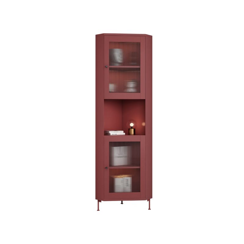15.75" L * 15.75" W Storage Cabinet with Shelf and Glass Doors Triangle Cabinet Clearhalo 'Cabinets & Chests' 'cabinets_chests' 'furn' 'furn_cabinets_chests' 'Furniture' 'Living Room Furniture' 1200x1200_89f322a7-05f7-4c02-a084-3edf32596652