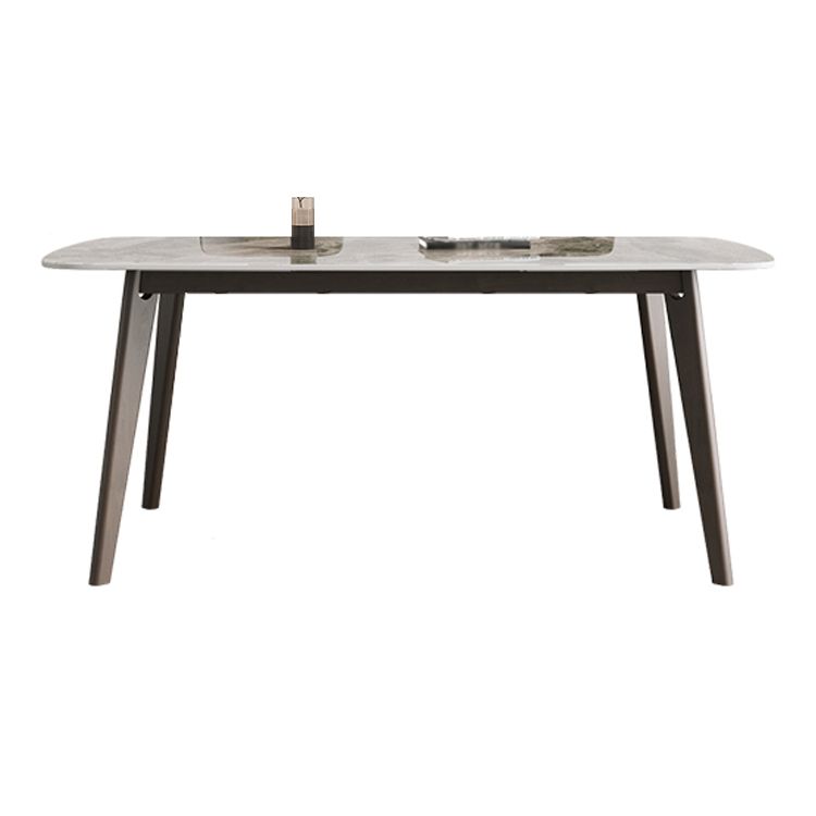 Contemporary Solid Wood Dining Table Sintered Stone Dining Table with 4 Legs Clearhalo 'Dining Tables & Seating' 'Dining Tables' 'dining_table' 'furn' 'furn_dining_table' 'Furniture' 'furniture_dining_table' 'Kitchen & Dining Furniture' 'kitchen' 'kitchen_dining_table' 1200x1200_89f5179b-0568-44b5-b33f-e2fda541c3cb