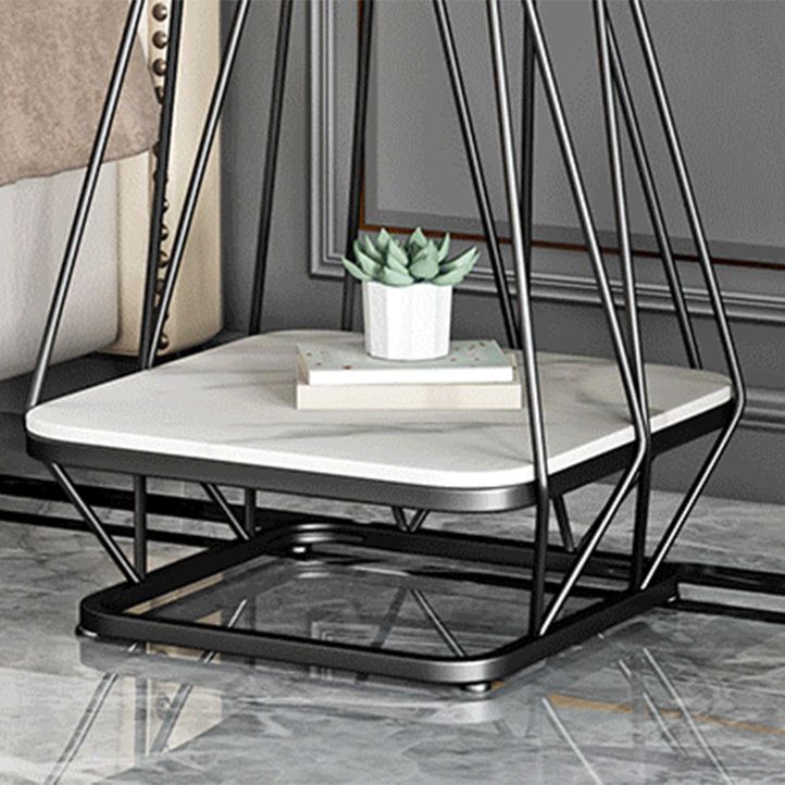 Metall Nachttisch unterer Regal Akzenttisch Nachttisch für Schlafzimmer