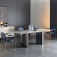Simplicity Rectangle Dining Room Table Sintered Stone Table with Double Pedestal Clearhalo ' dining_table' 'Dining Tables & Seating' 'Dining Tables' 'furn' 'furn_dining_table' 'Furniture' 'furniture_dining_table' 'Kitchen & Dining Furniture' 'kitchen&dining_furn' 'kitchen' 'kitchen_dining_table' 1200x1200_89f540d0-8668-4c4a-8400-5a083068ab8c