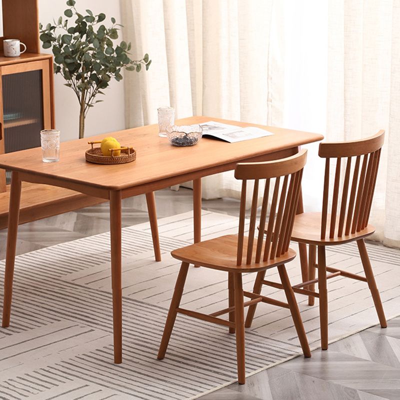 Modern Style Cherry Wooden Dining Table 4 Legs Solid Wood Table for Home Clearhalo ' dining_table' 'Dining Tables & Seating' 'Dining Tables' 'furn' 'furn_dining_table' 'Furniture' 'furniture_dining_table' 'Kitchen & Dining Furniture' 'kitchen&dining_furn' 'kitchen' 'kitchen_dining_table' 1200x1200_89f639e7-5948-484e-b5c9-725046e92f37