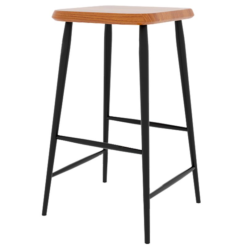 Taburetes modernos de altura para mostrador Taburete de bar para mostrador de madera maciza y metal