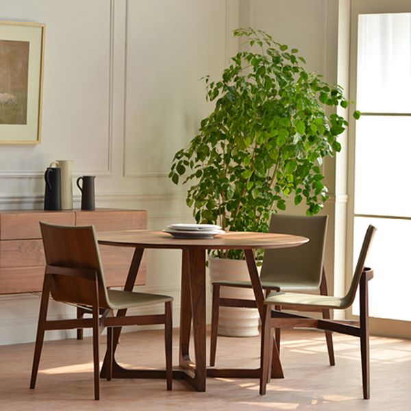 Round Double Pedestal Casual Dining Table Wood Color Fixed Table of Pinewood Solid Wood Clearhalo 'Dining Tables & Seating' 'Dining Tables' 'dining_table' 'furn' 'furn_dining_table' 'Furniture' 'furniture_dining_table' 'Kitchen & Dining Furniture' 'kitchen' 'kitchen_dining_table' 1200x1200_89f79a63-674a-4f84-9fa3-7dca75215537