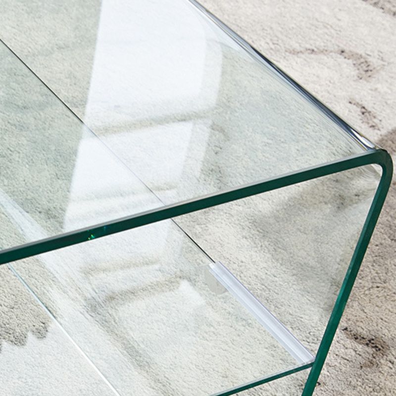 Modern Style Black/transparent Rectangular Coffee Table with Tempered Glass Top Clearhalo 'Coffee & Accent Tables' 'Coffee Tables' 'coffee_tables' 'furn' 'furn_coffee_tables' 'Furniture' 'Living Room Furniture' 1200x1200_89f8464a-cbd4-4bd4-a2c9-d3abc7fc8f08