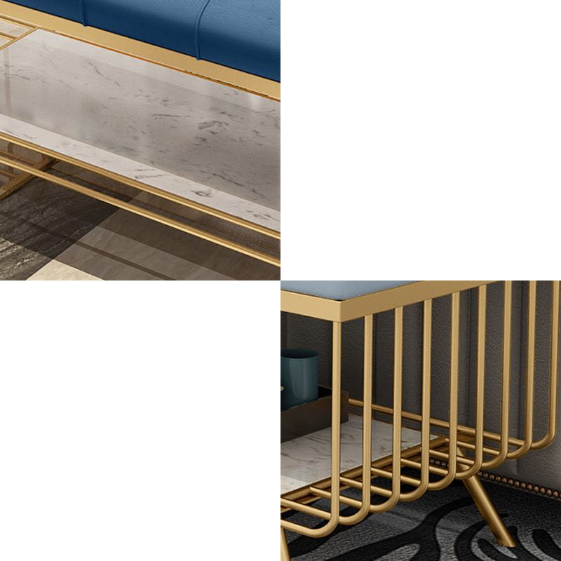 Glam 14" W Seating Bench Cushioned Solid Color Entryway and Bedroom Bench Clearhalo 'Benches' 'Chairs & Seating' 'furn' 'furn_benches' 'Furniture' 'Living Room Furniture' 1200x1200_89f89375-1566-47d4-a14c-50b50cc6e177