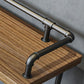 Industriële metalen pub/bartafel met houten tafelblad