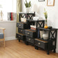 Commode en bois massif de coffre de rangement côtier avec 1/2/3/4 tiroirs, largeur de 11,7 pouces