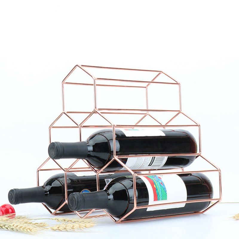 Iron Tabletop Wine Glass Rack Modern Stackable Wine Bottle Holder in Gold Clearhalo 'furn' 'furn_wine_racks' 'Furniture' 'Kitchen & Dining Furniture' 'Wine Racks' 'wine_racks' 1200x1200_89ff4b6d-1d66-480e-a2ae-9b2cbf1b03bc