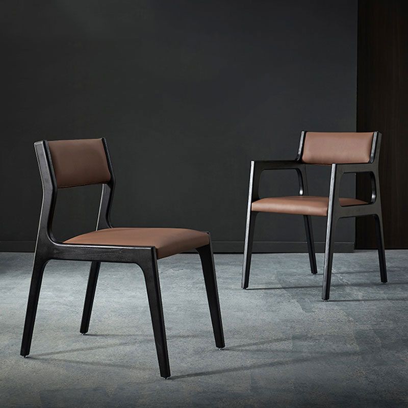 Modern Style Dining Chair Solid Wood Indoor Dining Chair with Wooden Frame