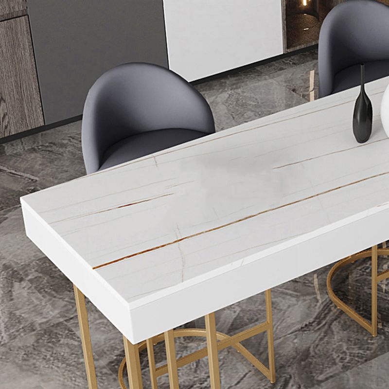 Mesa de mostrador de piedra rectangular Glam, juego de mesa de Bar de 1/3 piezas para cafetería