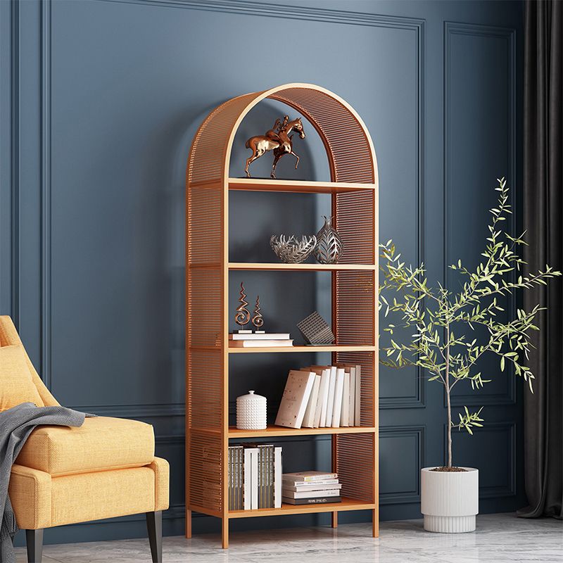 Metal Scandinavian Bookcase Standard Open Back Bookshelf with Shelves
