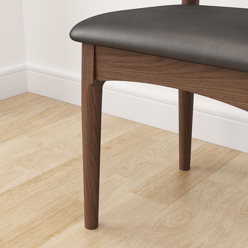 Modern Armless Backrest Chair with Rubber Wood Legs for Dining Room Clearhalo 'Dining Chairs' 'Dining Tables & Seating' 'dining_chair' 'furn' 'furn_dining_chair' 'Furniture' 'Kitchen & Dining Furniture' 1200x1200_8a0268fe-2a35-4db2-a8cd-65490cf84a9b