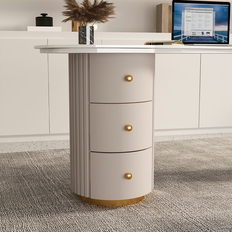 Glam Executive Desk Finition Finish Freeform Computer Bureau avec tiroirs