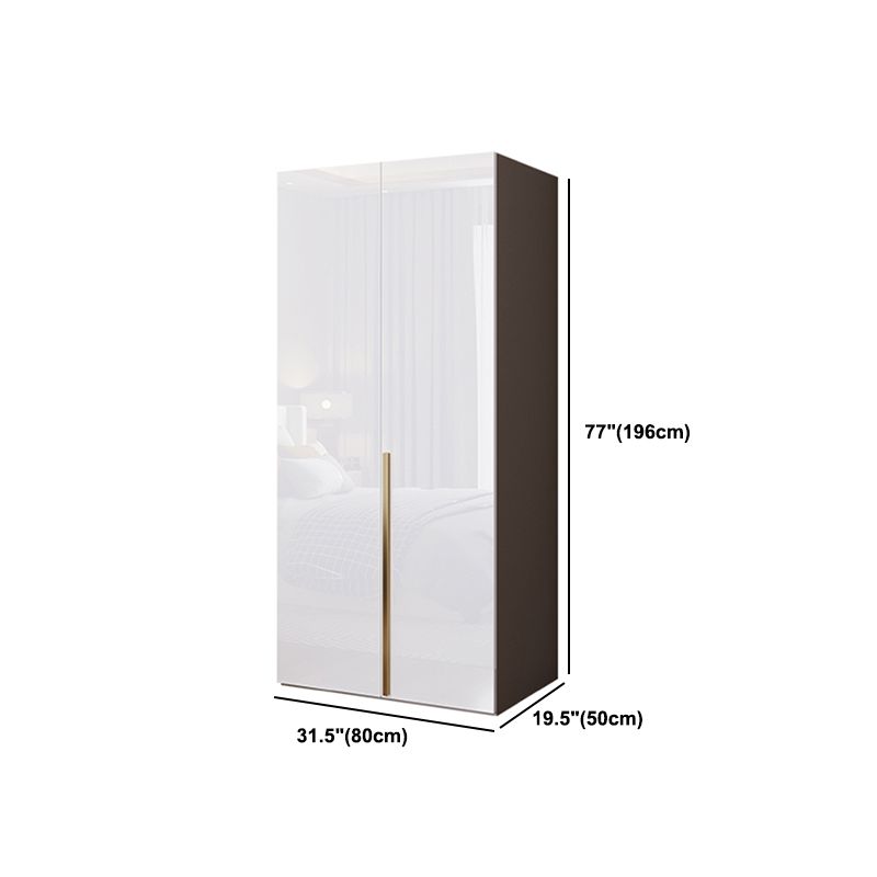 Contemporary Wooden Wardrobe White Colour Soft Close Door Wardrobe Closet Clearhalo 'Armoires & Wardrobes' 'armoires_wardrobes' 'Bedroom Furniture' 'furn' 'furn_armoires_wardrobes' 'Furniture' 1200x1200_8a05202f-ff65-4031-afdb-115068fc5d1f