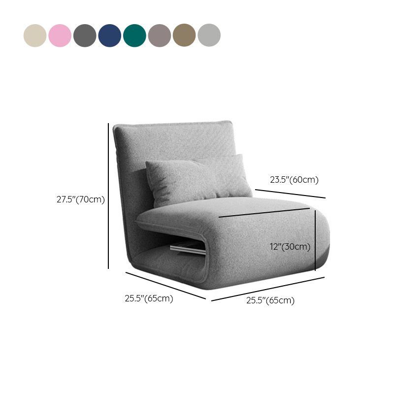 Chaise inclinable à cadre en métal de couleur solide inclinable en lin