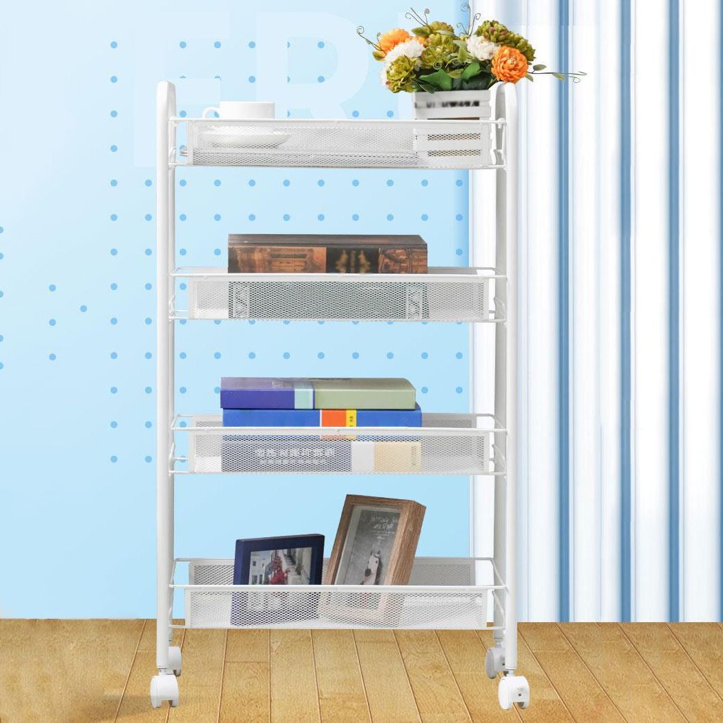 Industrial Metal Etagere Bookshelf Vertical Open Bookcase with Caster Wheels Clearhalo 'Bookcases' 'furn' 'furn_bookcases' 'Furniture' 'furniture_bookcases' 'Office Furniture' 1200x1200_8a074202-4ded-489e-9d2a-51addfbd9d04