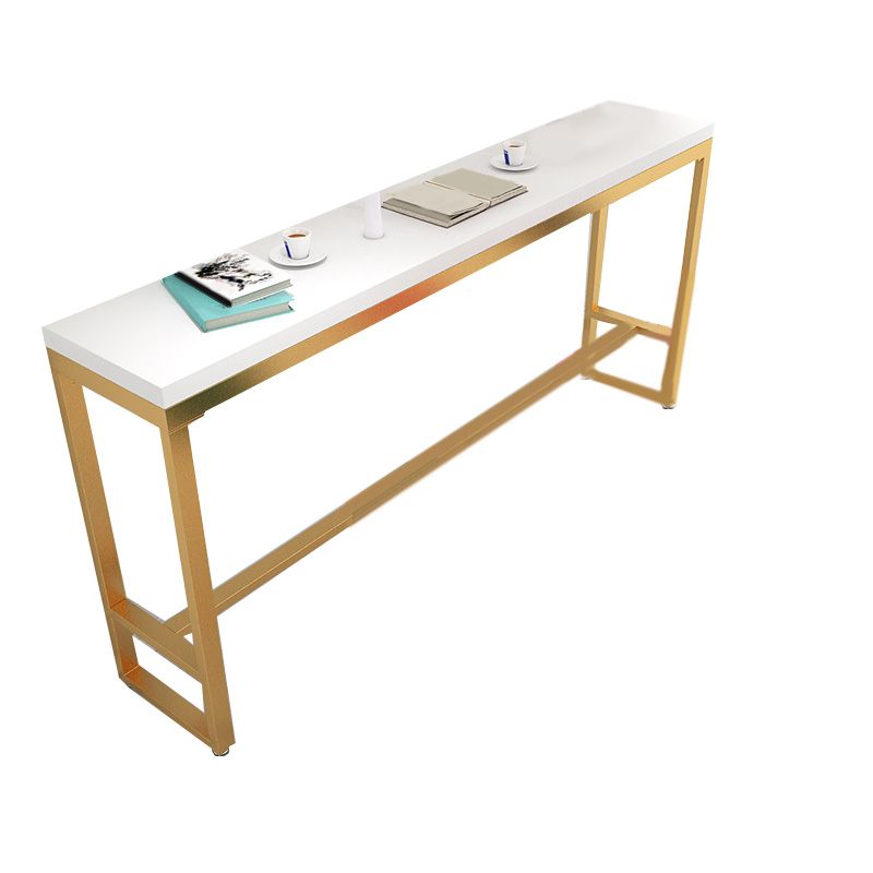 Table de bistro à hauteur de bar Glam avec plateau en bois massif pour utilisation en terrasse