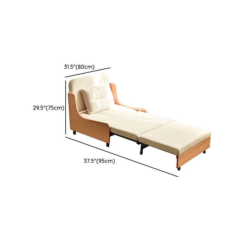 Scandinavian Solid Wood Removable Futon Sleeper Sofa Pillow Included Clearhalo 'furn' 'furn_futons' 'Furniture' 'Futons & Daybeds' 'Futons' 'Living Room Furniture' 1200x1200_8a0a77eb-fc21-40ea-960e-80f09db7c16b