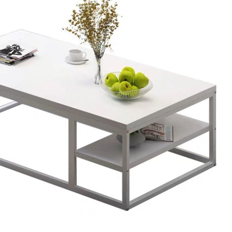 Frame Base Rectangular Modern Style Wood Table Metal Bottom Frame Coffee Table Clearhalo 'Coffee & Accent Tables' 'Coffee Tables' 'coffee_tables' 'furn' 'furn_coffee_tables' 'Furniture' 'Living Room Furniture' 1200x1200_8a0a80f8-c1e9-4091-8c70-2cacb8848f44