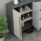Sideboard glam sideboard in legno ingegnere grigio con porta per soggiorno
