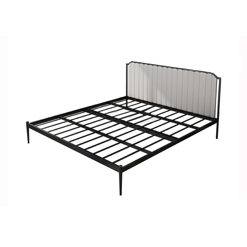 Glam Metal Panel Standard Bed, Beveled Upholstered Headboard Bed Clearhalo 'Bedroom Furniture' 'Beds' 'furn' 'furn_beds' 'Furniture' 1200x1200_8a0b350f-b555-4adc-9aef-df5e0d3f1bc7