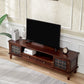 Console multimediale tradizionale Porta TV Console porta TV in legno massello con cassetti