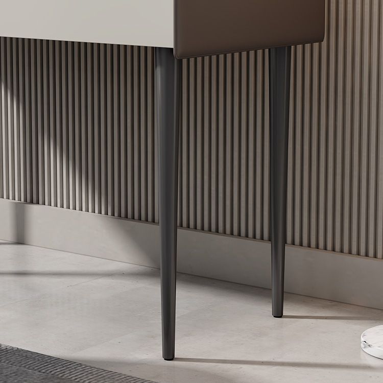 29,52 "altezza tavolo da trucco a 2 cassetti moderno sgabello da vanità in ardesia moderna