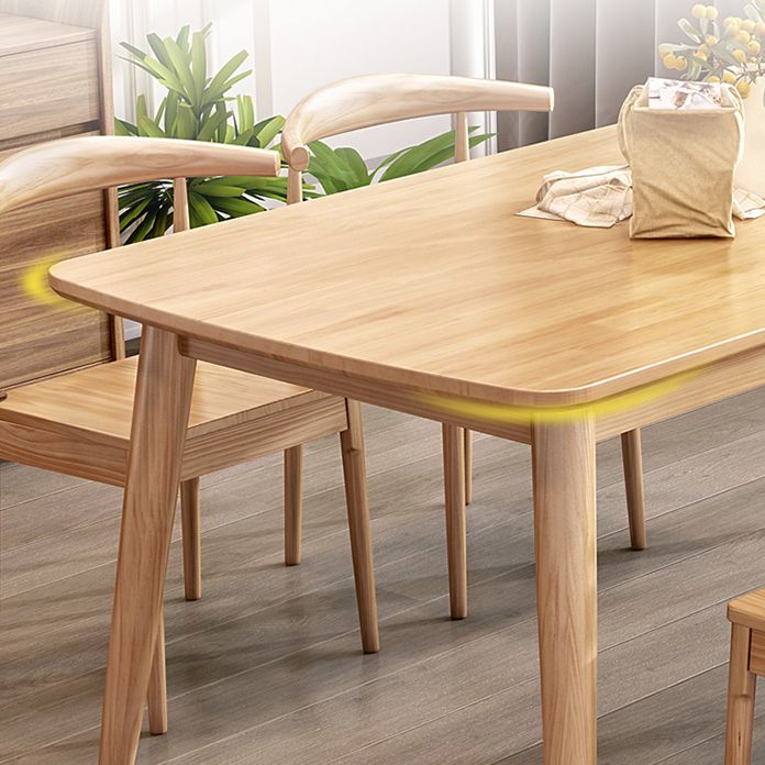 Simple Home Wood Dining Table Rectangle Shape Dining Table with 4 Legs Base Clearhalo ' dining_table' 'Dining Tables & Seating' 'Dining Tables' 'furn' 'furn_dining_table' 'Furniture' 'furniture_dining_table' 'Kitchen & Dining Furniture' 'kitchen&dining_furn' 'kitchen' 'kitchen_dining_table' 1200x1200_8a0e1d78-85e1-4f78-901d-529922fe0a92