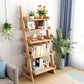 Ladder Open Back Standard Bookshelf Modern Style Wooden Bookcase