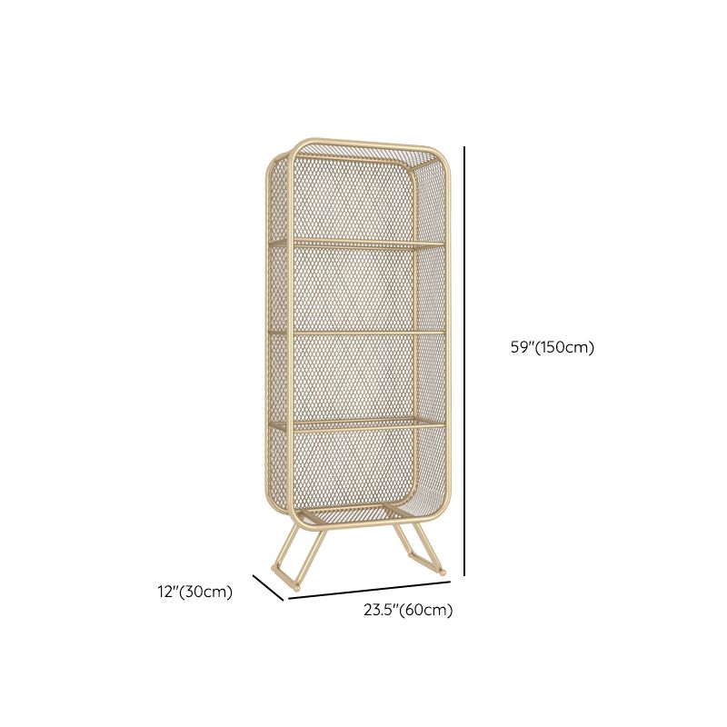 Estantería de estantería de metal contemporánea estantería estándar para sala de estudio