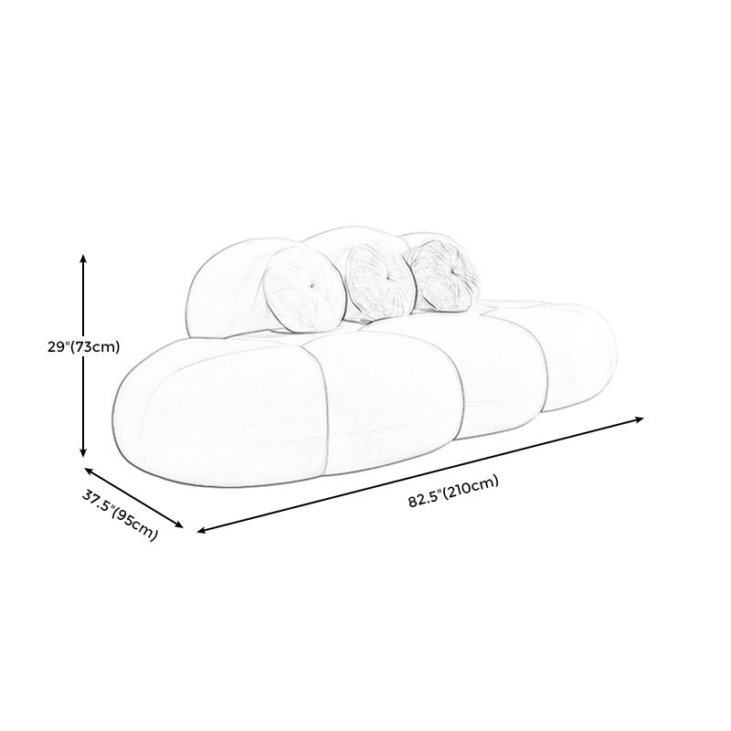 Eigentijdse stationaire woonkamer armloze standaard kussens sofa
