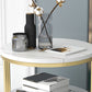 22" H Metal Nightstand Glam Stone Top 1-Drawer Open Storage Night Table Clearhalo 'Bedroom Furniture' 'furn' 'furn_night_stand' 'Furniture' 'night_stand' 'Nightstands' 1200x1200_8a110643-080f-42c3-820f-bffe74254abc
