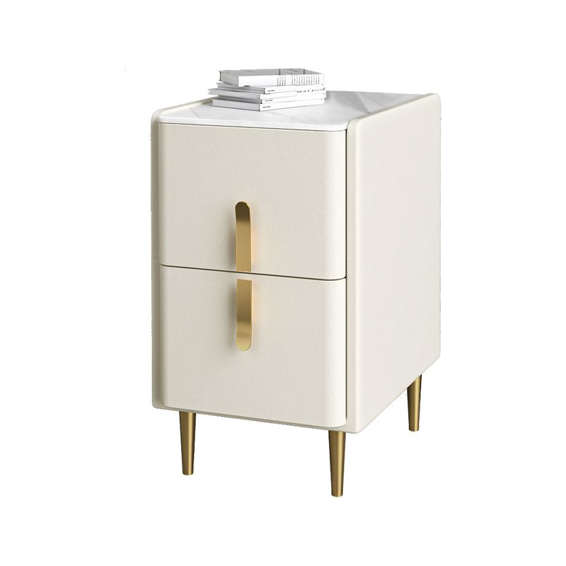 19.69 "Las patas de la mesa nocturna de piedra de 2 corteses de altura incluyen el gabinete de la cama de madera maciza