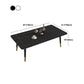 17.72" H Simple Stone Coffee Table Glam Rectangular Cocktail Table